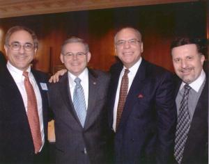 L to R: Donald Scarinci, Senator Menendez, Abe Antun, John Palumbo Photo provided by Abe Antun